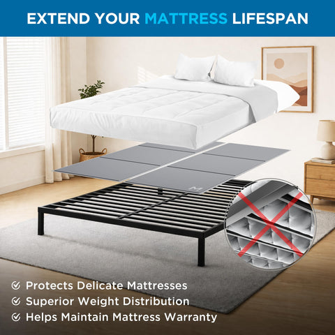 Meliusly heavy duty bunkie board queen 60x80 unfolds in two sections for larger beds.