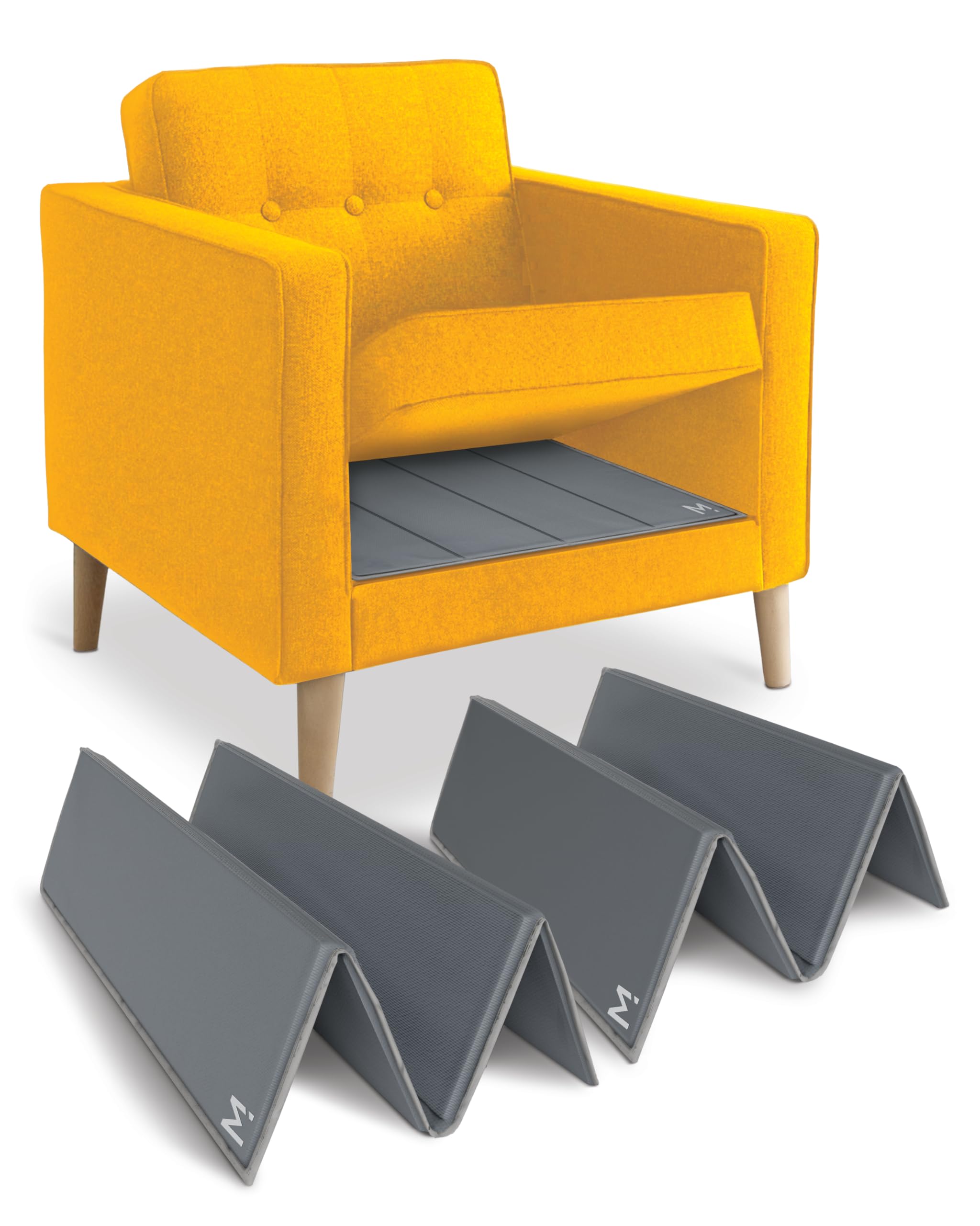Meliusly heavy-duty chair cushion support 17x22 installed under the seat for firm, stable seating.
