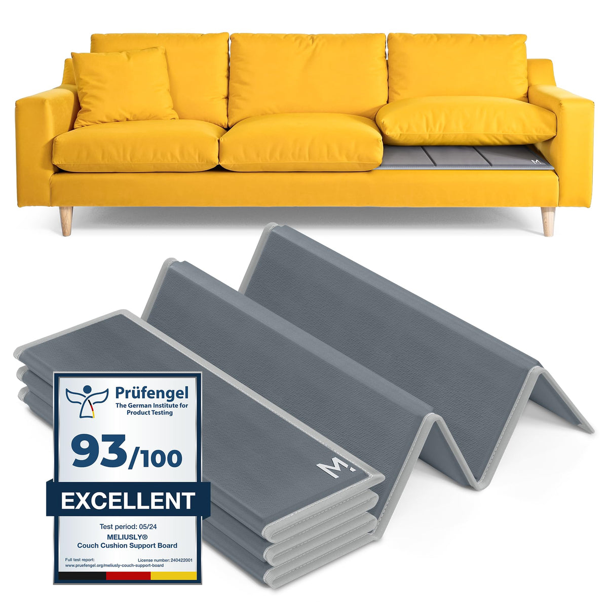 Meliusly heavy-duty couch cushion support between frame and seat restores firmness