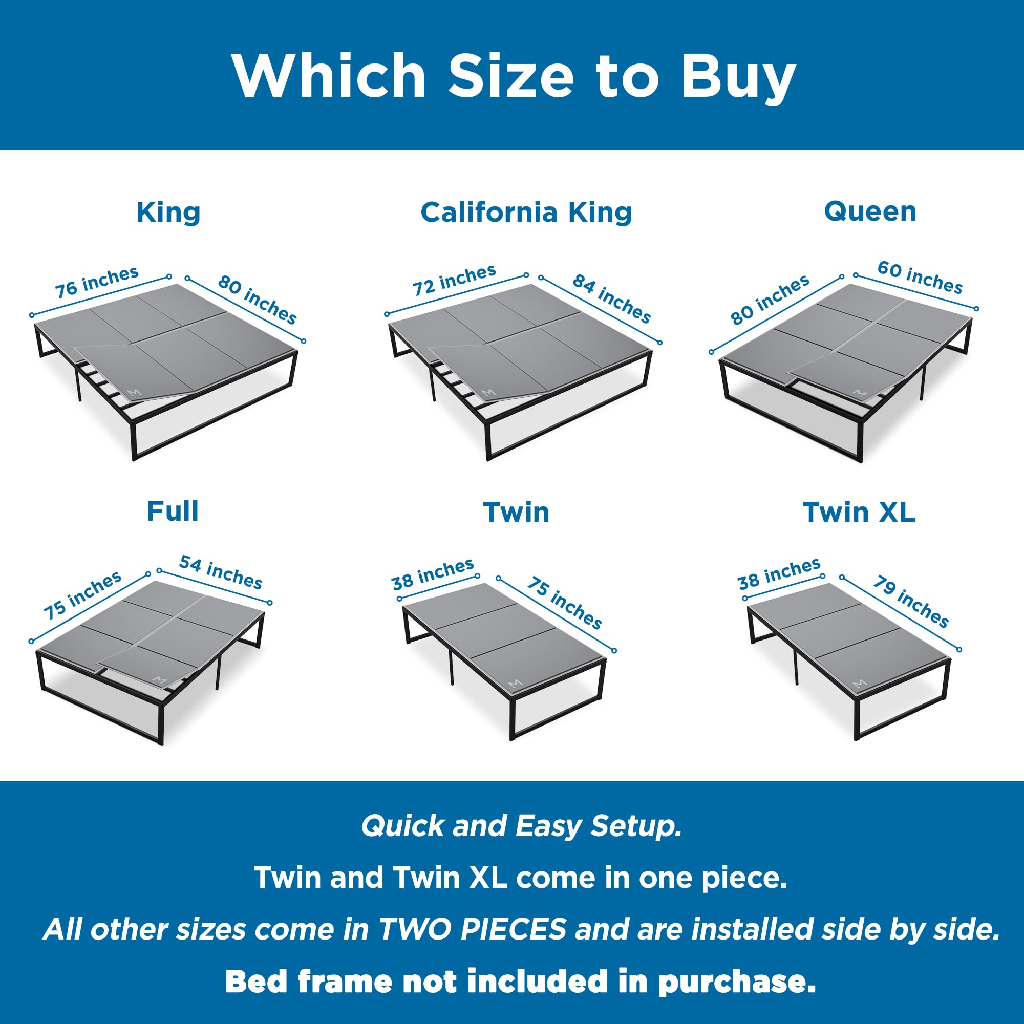 Flat, even surface across slats reduces pressure points.