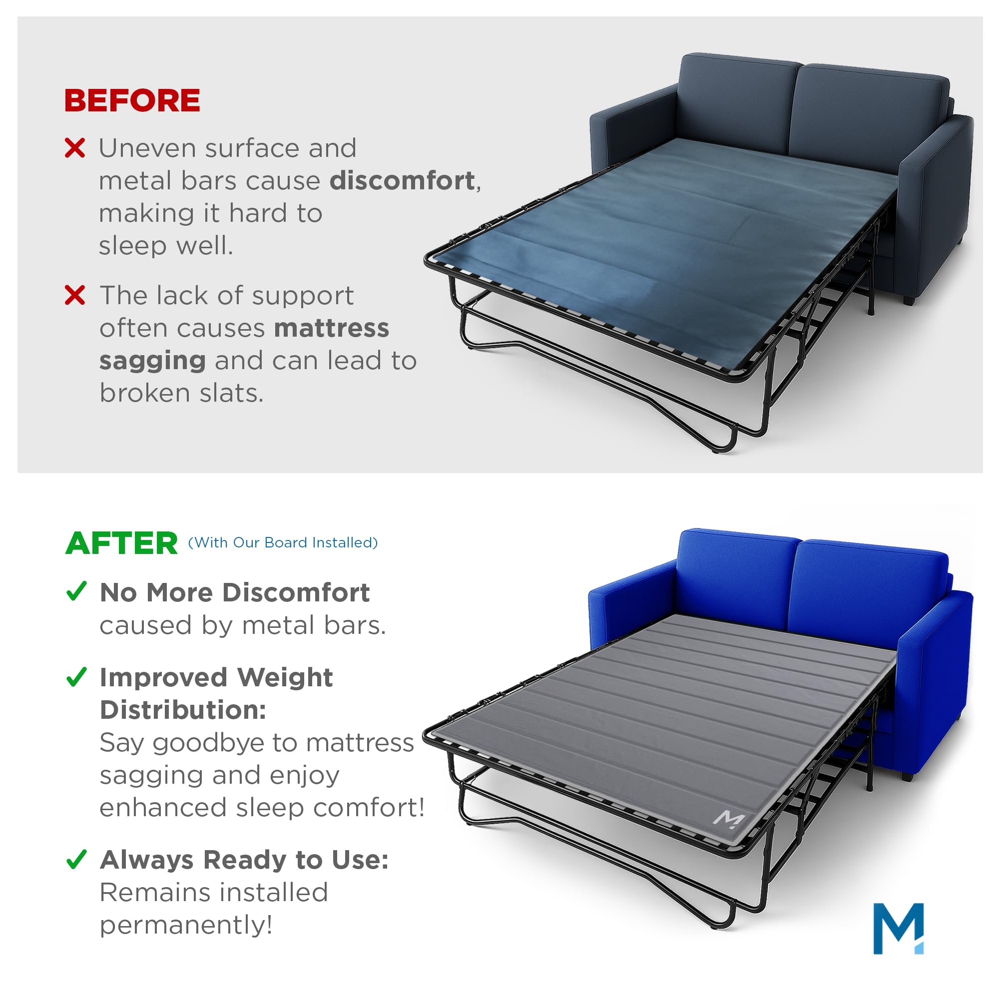 Meliusly SleeperSaver folds with the frame for consistent comfort.