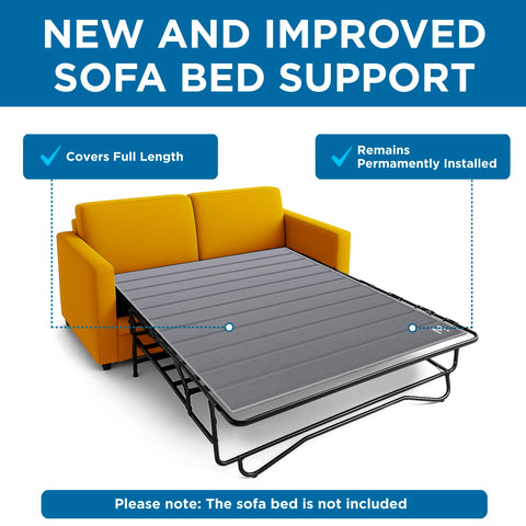 Meliusly SleeperSaver under the mattress enables smooth folding with the sofa frame.