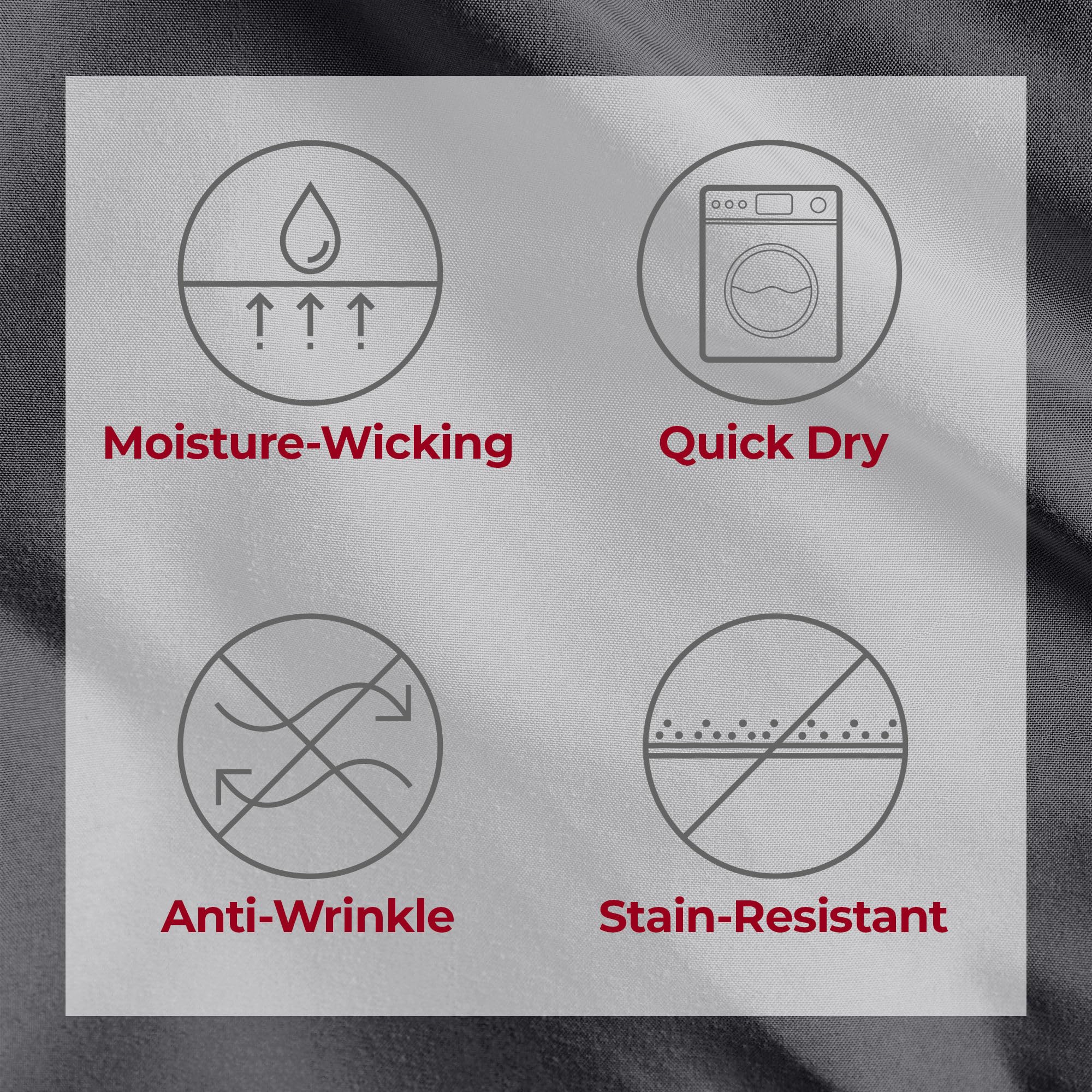 Mellanni easy-care finish resists wrinkles and fading for busy homes.