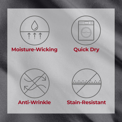 Mellanni easy-care finish resists wrinkles and fading for busy homes.