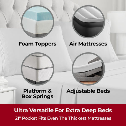 Close-up of Mellanni microfiber reveals ultra-soft texture for all-season comfort