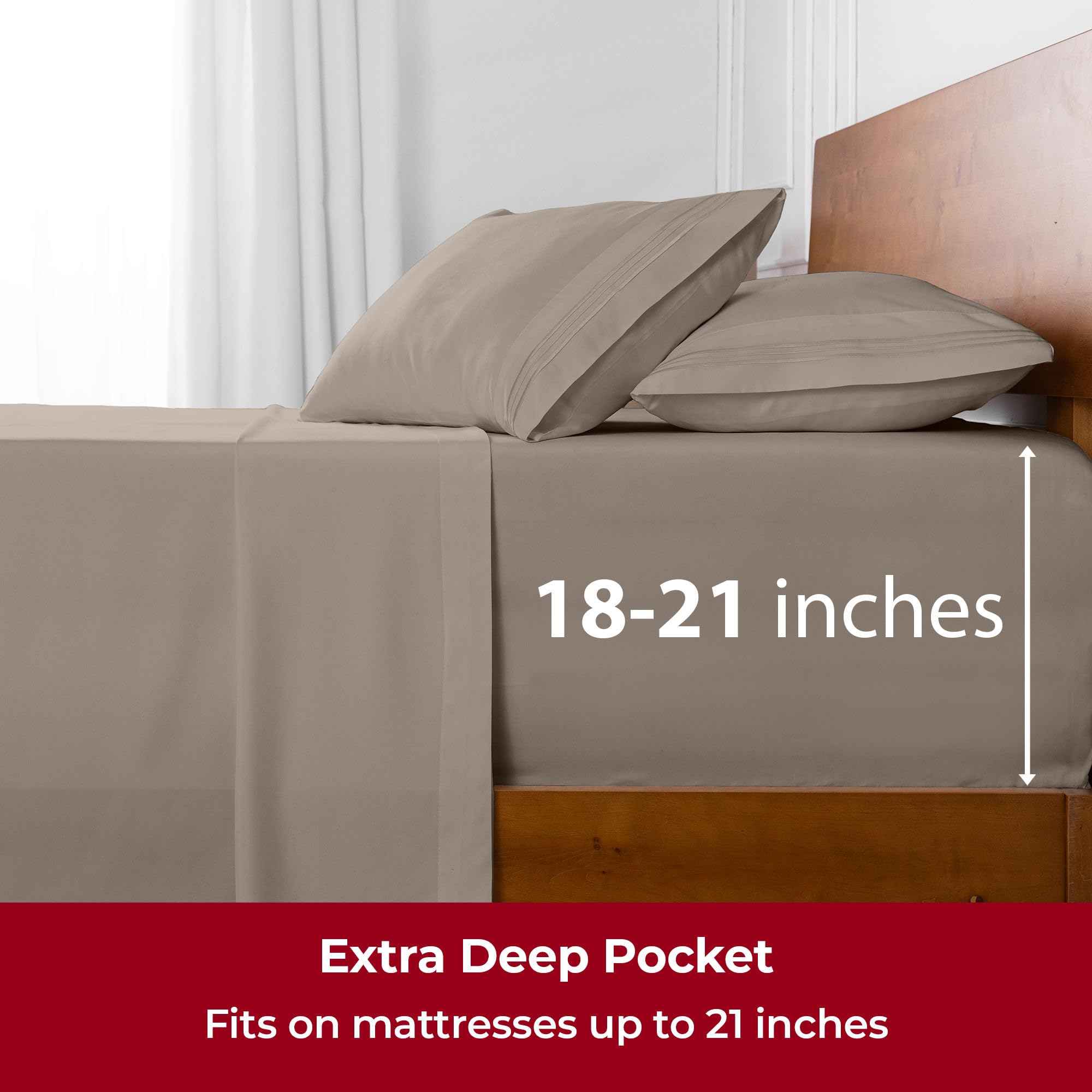 Mellanni fade and stain-resistant technology visible on fabric edge.