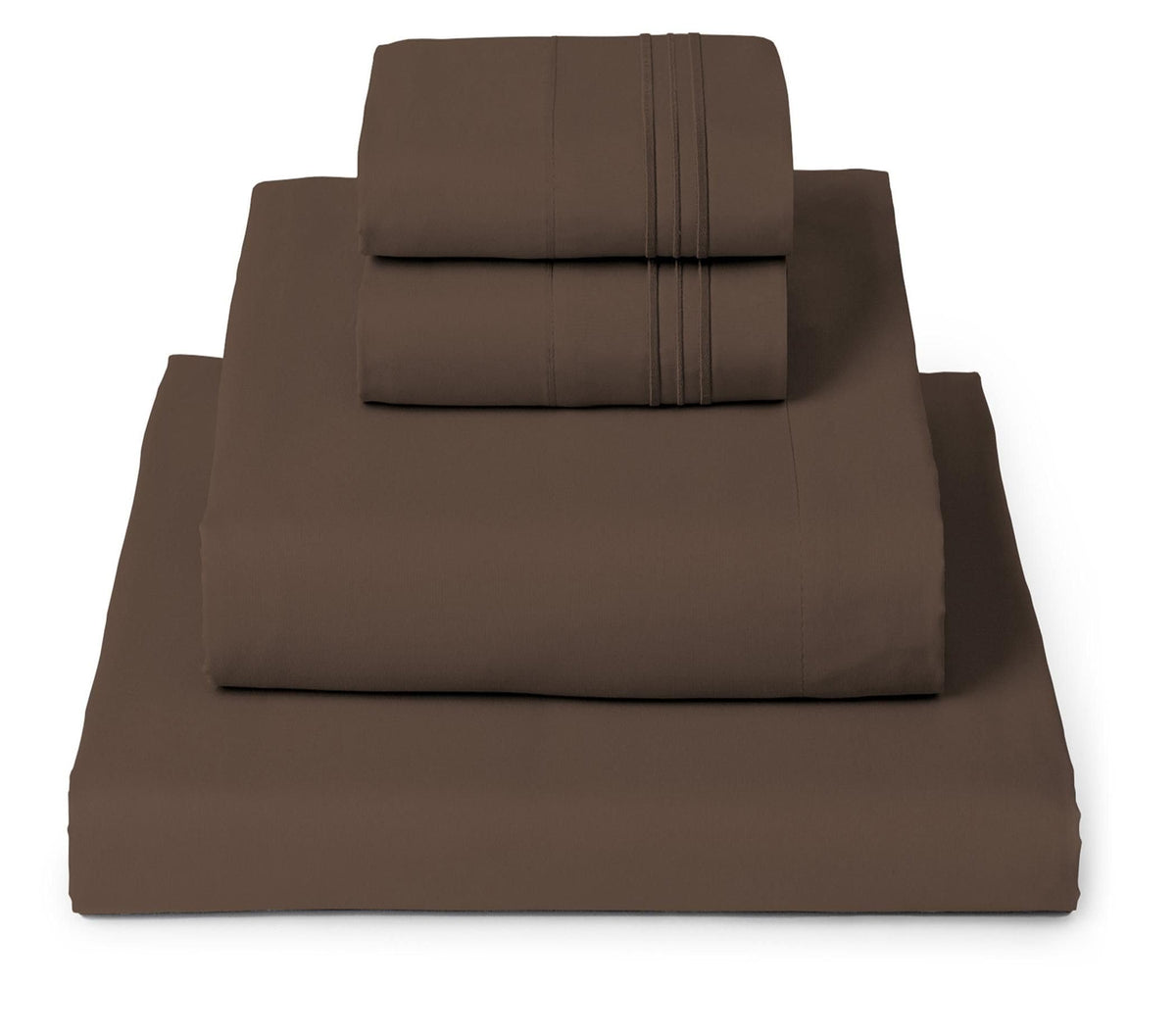 Mellanni Iconic Collection queen sheets brown packaging highlights premium quality and value.