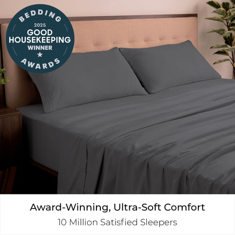 Mellanni King Sheets Set soft microfiber surface delivers ultra-soft feel and durability.