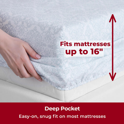 Mellanni king sheets cooling microfiber provides breathable comfort for warm nights.