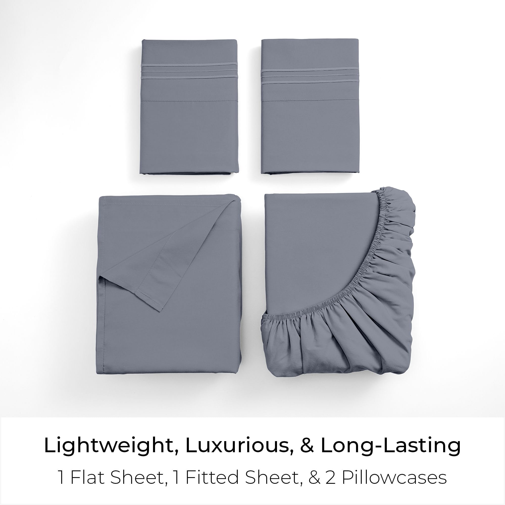 Mellanni King Sheets cooling texture supports airflow and moisture wicking.