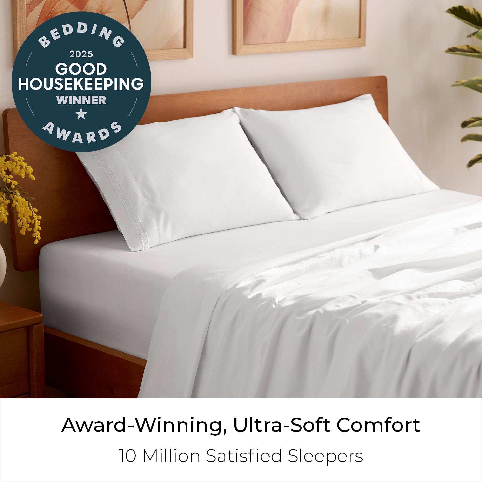 Close-up of Mellanni microfiber texture, ultra-soft feel.