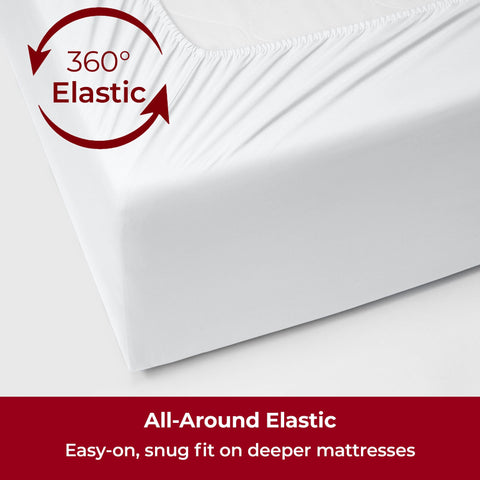 Mellanni pillowcases 20x40 close-up with crisp white finish