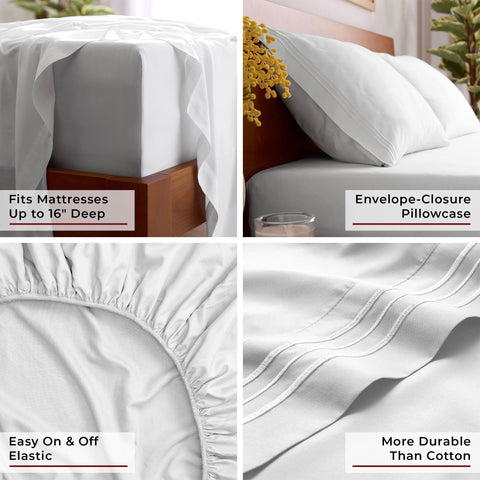 Mellanni 6-piece set includes pillowcases for a complete refresh.