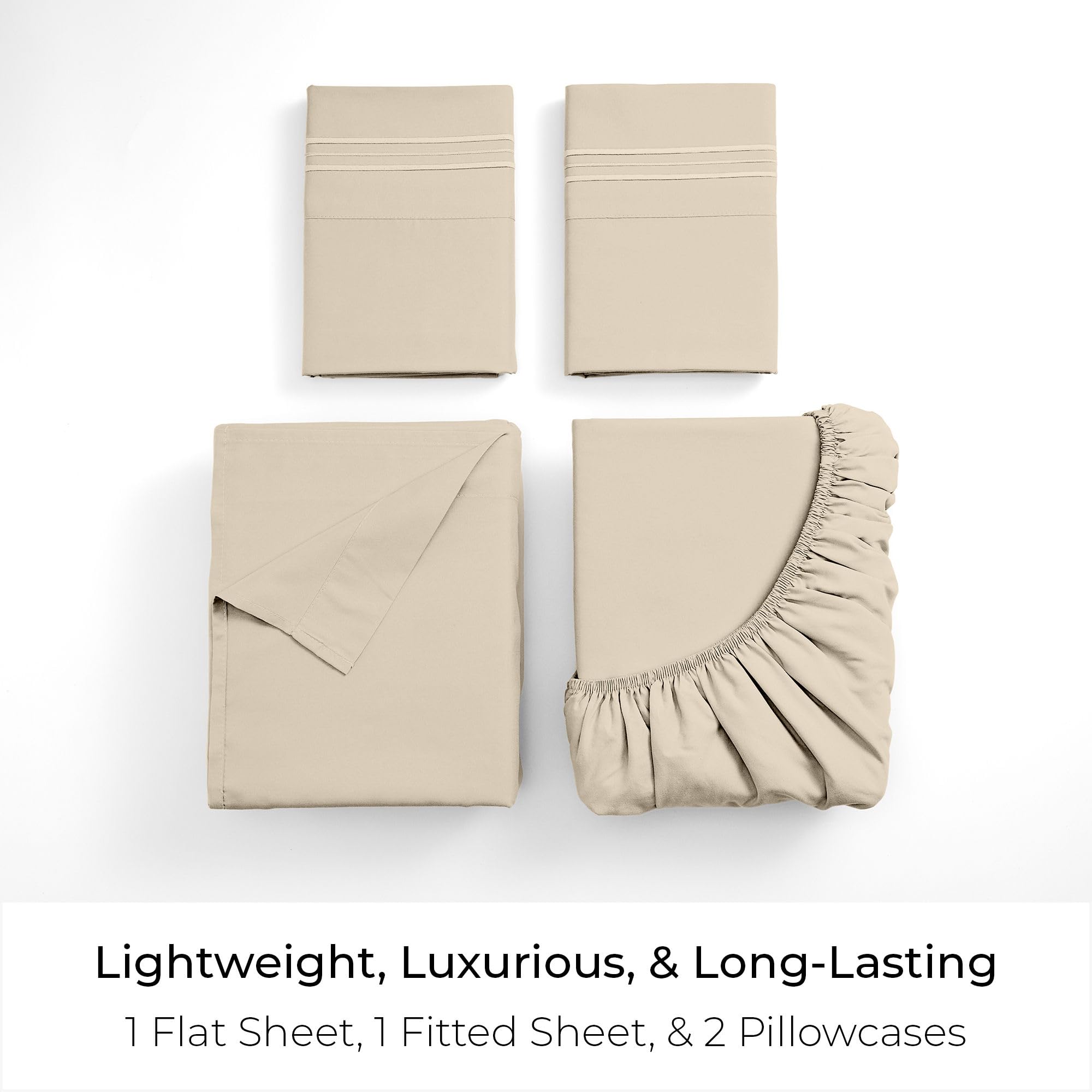 Mellanni bedding deep-pocket fit demonstrates secure 16-inch mattress compatibility.