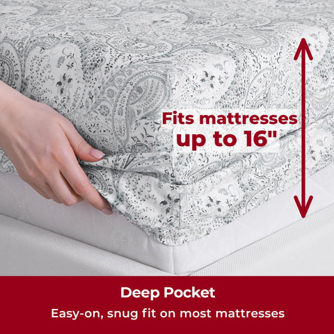 Mellanni queen deep-pocket fit demonstrates secure performance.