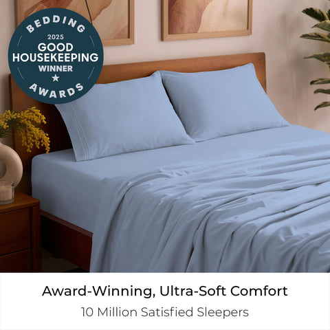 Mellanni fitted sheet with deep pockets ensures snug fit on thick mattresses.