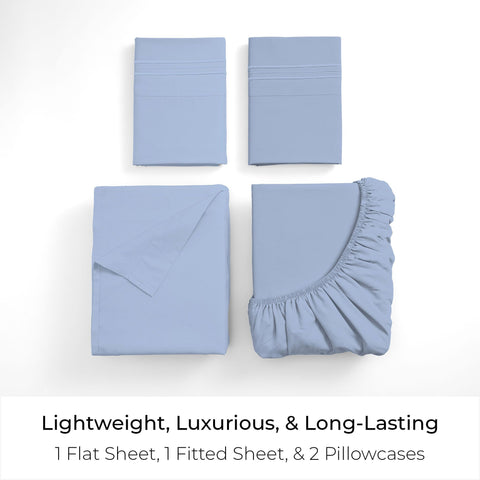 Mellanni flat sheet spreads evenly for generous coverage and seasonal comfort.