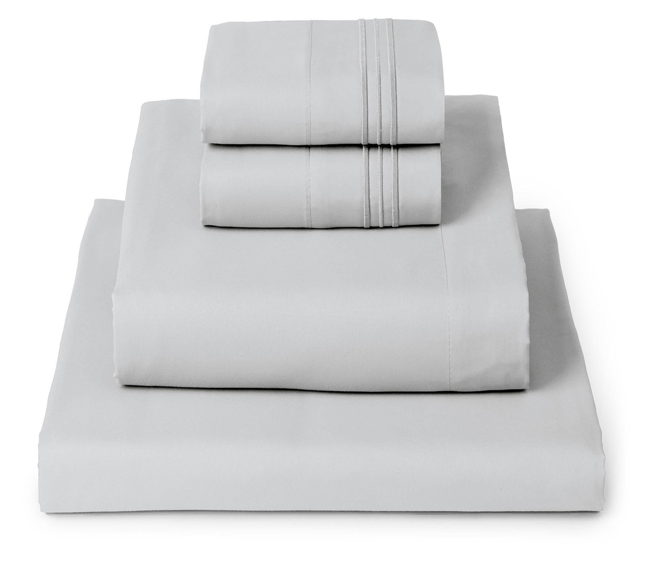 Mellanni queen sheets iconic collection closeup shows ultra-soft microfiber finish