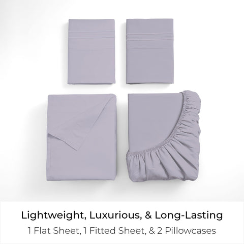 Mellanni queen sheets two-pack pillowcases with smooth finish and cozy feel