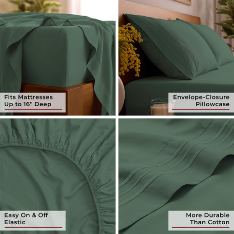 Mellanni bedding highlights breathable cooling fabric for comfortable sleep during warmer nights.