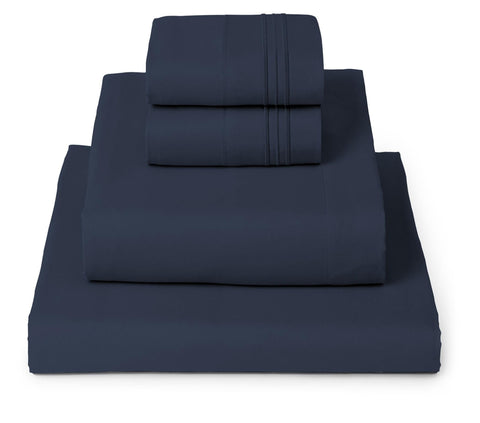 Mellanni queen sheets set fitted sheet with deep pockets for a secure fit.
