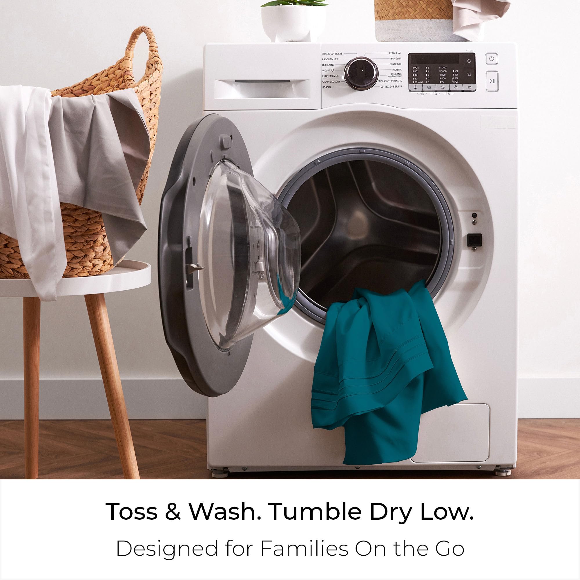 Mellanni quick-dry, easy-care sheets ready for busy households.