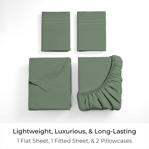 Sage queen sheets deliver cozy warmth and cooling airflow