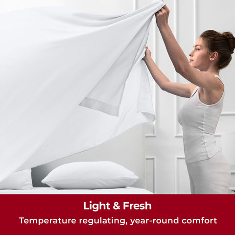 Mellanni flat sheet provides full bed coverage with generous 66x96 dimensions
