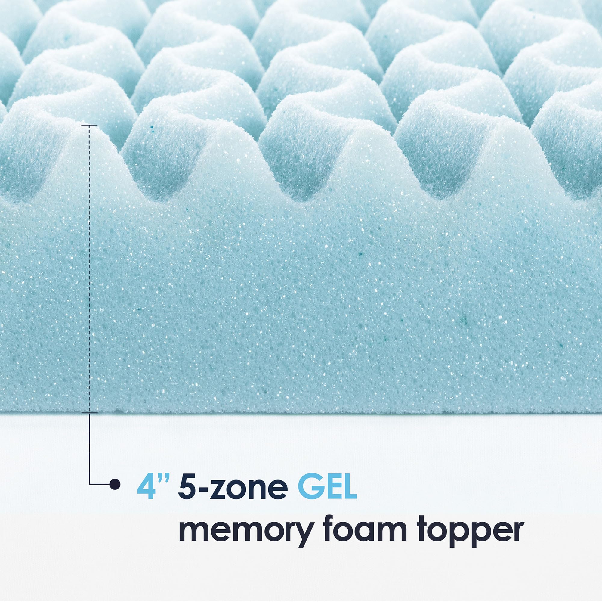 Mellow gel-infused cooling topper close-up helps stay cool during sleep