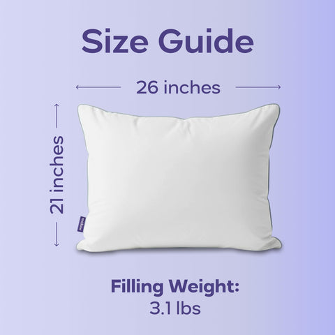 Mellow Hotel Pillow balanced loft supports all sleeping positions.