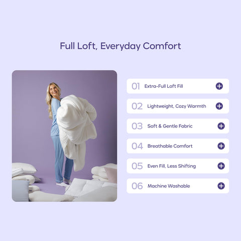 Mellow Marshmellow Comforter machine washable for easy care
