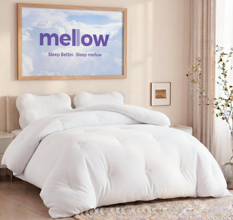 Mellow Marshmellow loft close-up showing fluffy double-stuffed fill for cloud-like comfort.