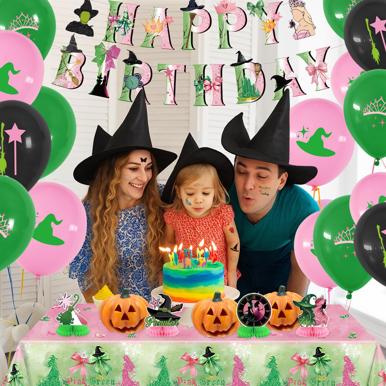 Melody Fantasy cohesive Witch Decor Set for a themed birthday backdrop