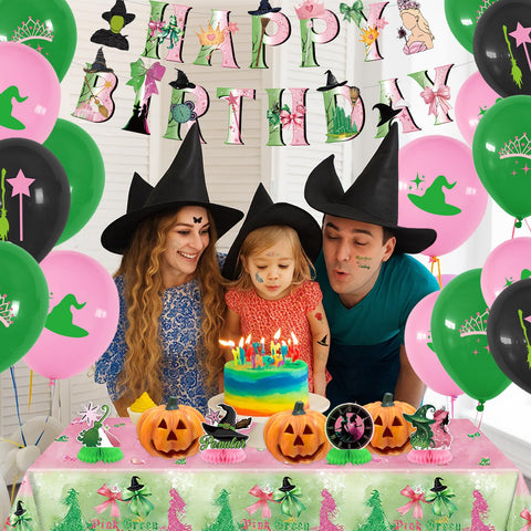 Melody Fantasy cohesive Witch Decor Set for a themed birthday backdrop