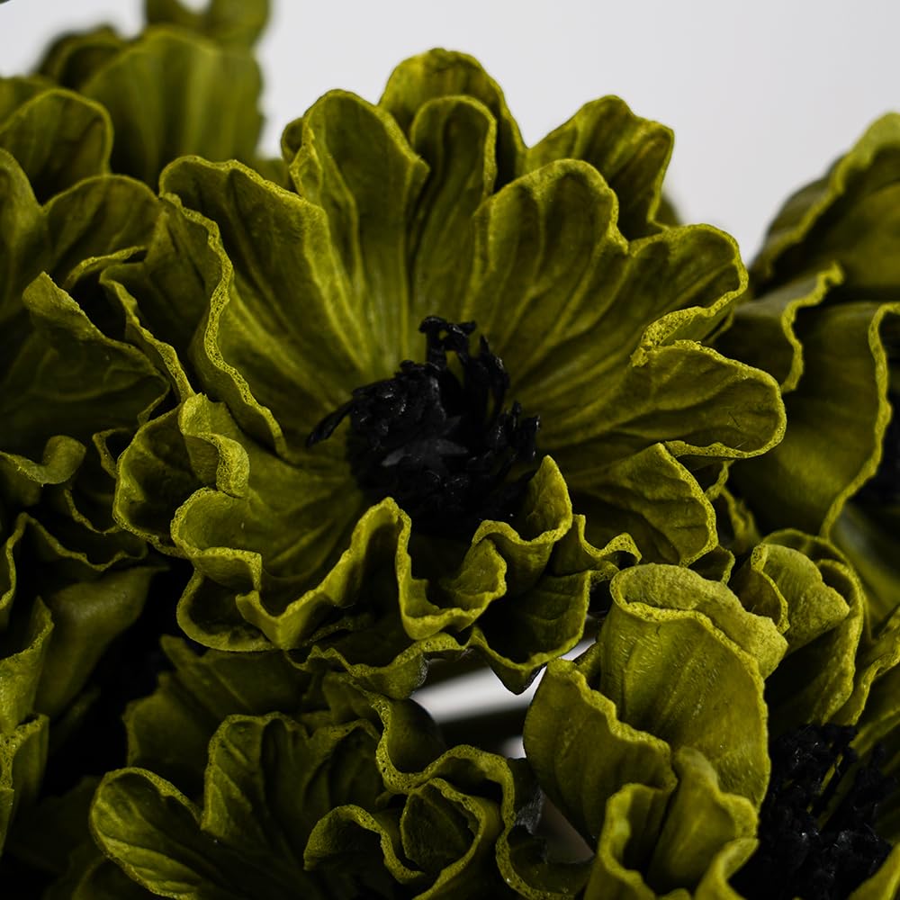 Melorca&Guilla 13.5 inch faux poppy stems for centerpieces
