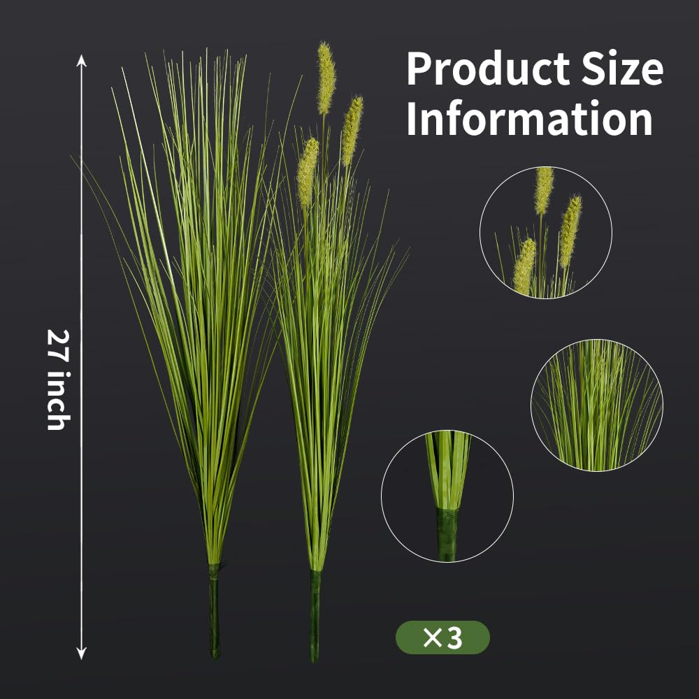 Melorca&Guilla dog-tail grass 27in in outdoor porch decor for natural appeal
