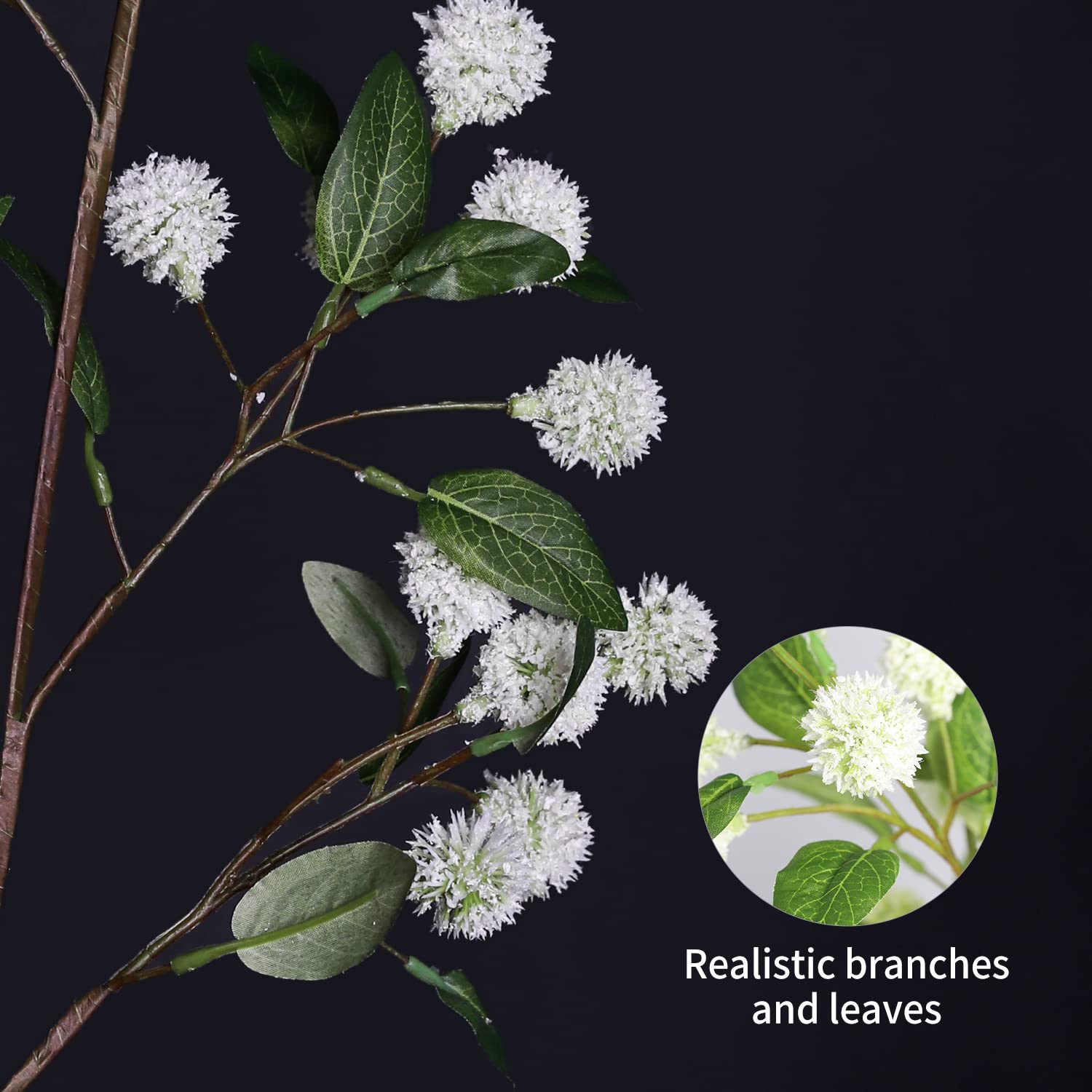 Melorca&Guilla artificial plants: close-up texture, realistic foliage for decor