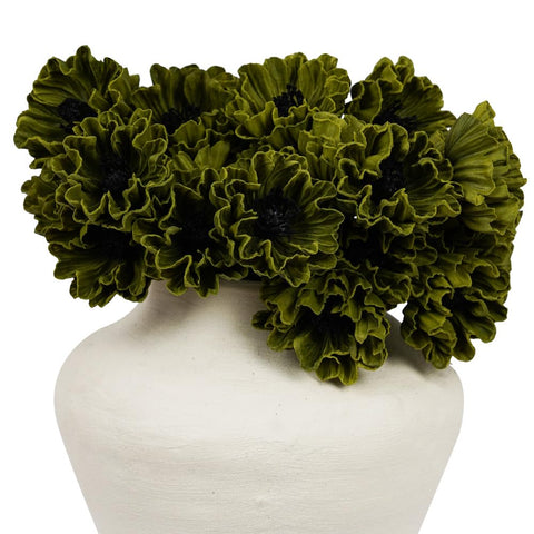 Melorca&Guilla green cornpoppy cluster for wedding decor and tablescapes
