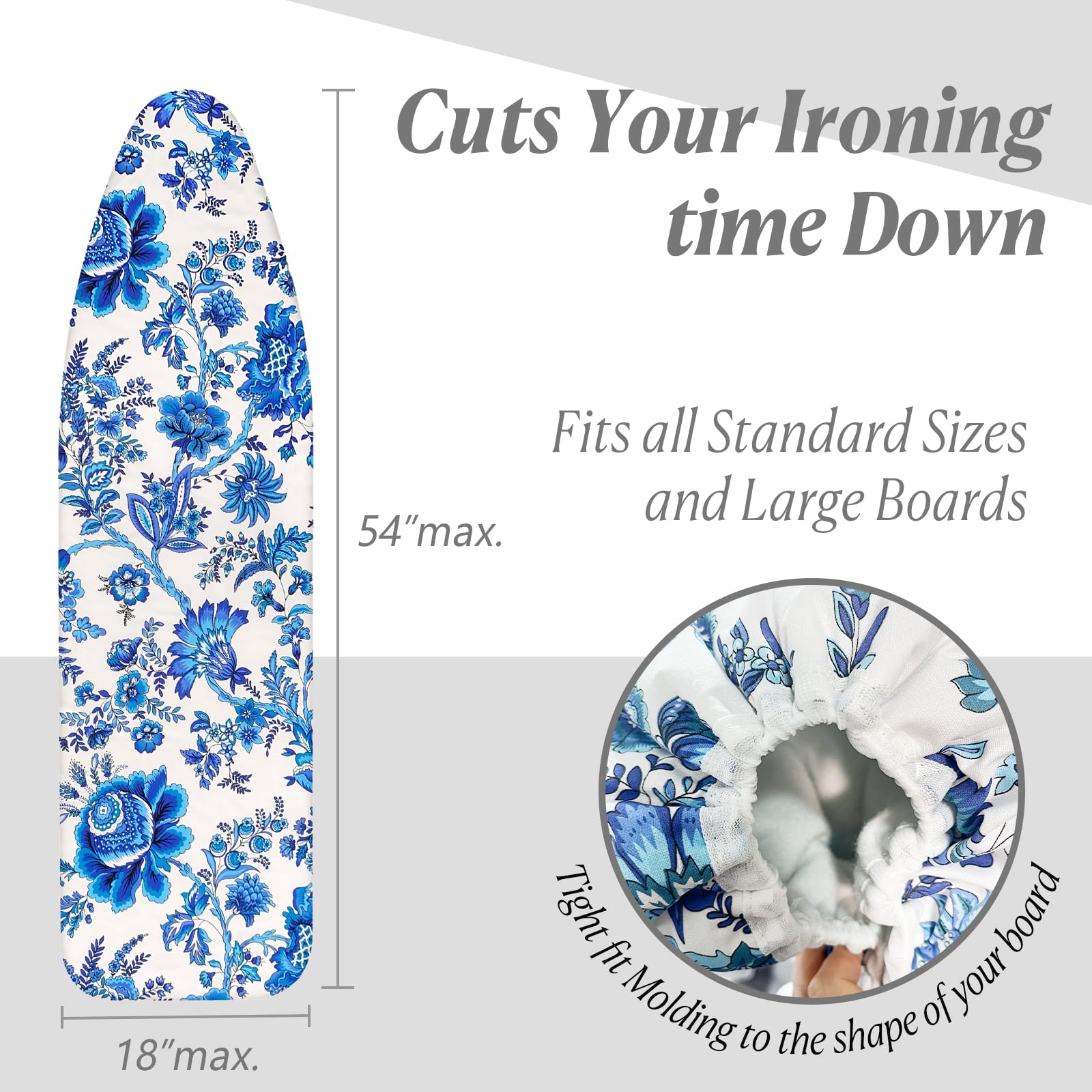 Memeaty breathable cotton keeps ironing surface odorless and comfortable.