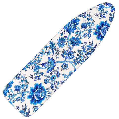 Memeaty ironing board cover with secure elastic edge for non-slip use.