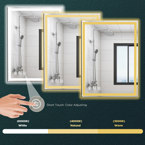 Memobarco LED mirror with stepless dimming, customize brightness for any routine.