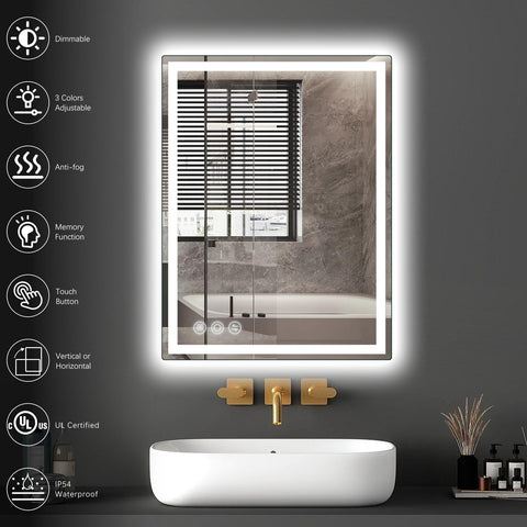 Memobarco anti-fog mirror with defogger for clear reflections after showers