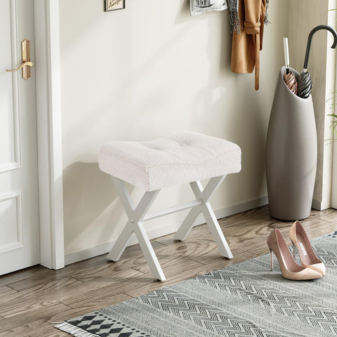 Memobarco compact 18-inch stool suits bathrooms, bedrooms, and closets