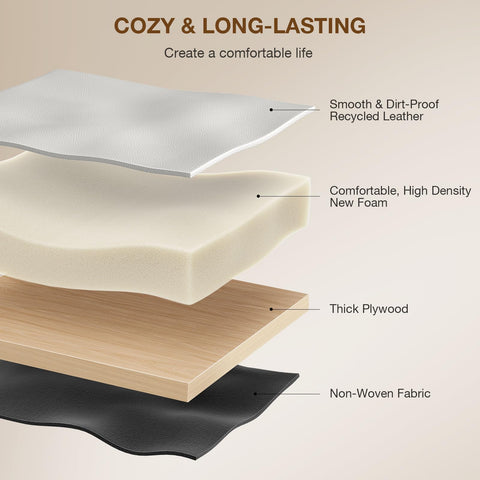 Memobarco 18-inch vanity stool wooden base provides reliable stability.
