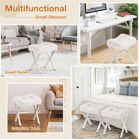 Memobarco white vanity bench complements any decor