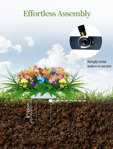 Memobloom easy install grave flowers for quick remembrance setups
