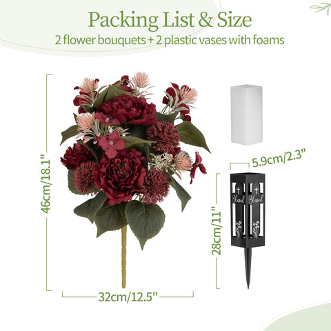 Memobloom graveside assembly guide helps secure displays quickly.