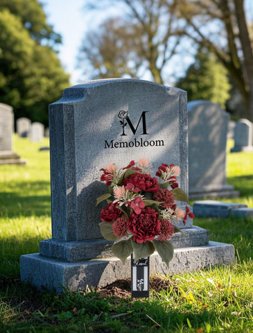Memobloom graveside display remains appealing through seasons with minimal effort.