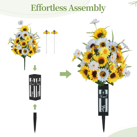 Memobloom ground stake installation for quick setup
