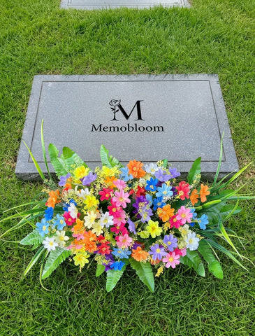 Memobloom Memorial Day gravesite flowers brighten outdoor remembrance